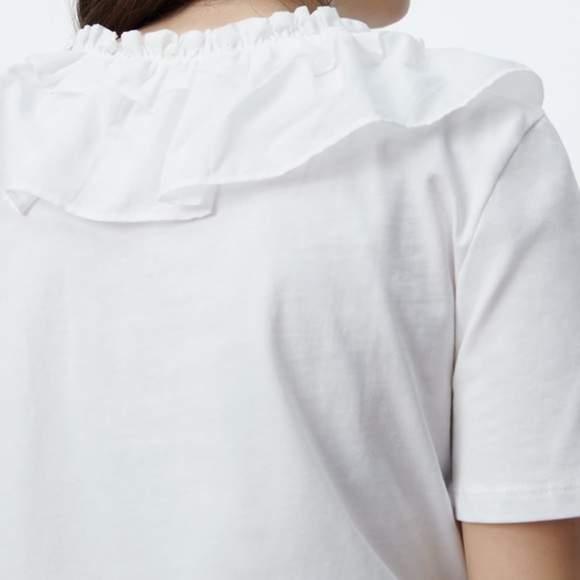 ZARA Overlay Collar Top NWT Size S - Picture 6 of 12